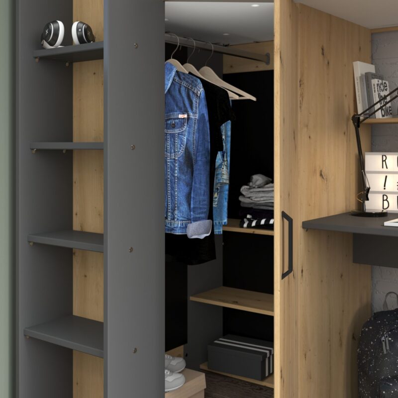 Heavy 2380 LSUR Detailfoto Kleiderschrank offen