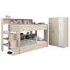 Kinderzimmer Bibop Parisot Bett + 3-trg Kleiderschrank + Regale + Podest-Leiter + Bettschubkasten